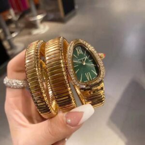 Ladies Snake-Shaped Diamond Design Quartz Watch